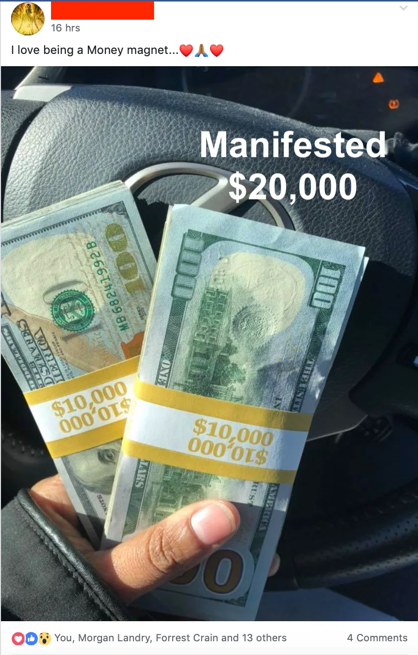 $20,000 manifestation